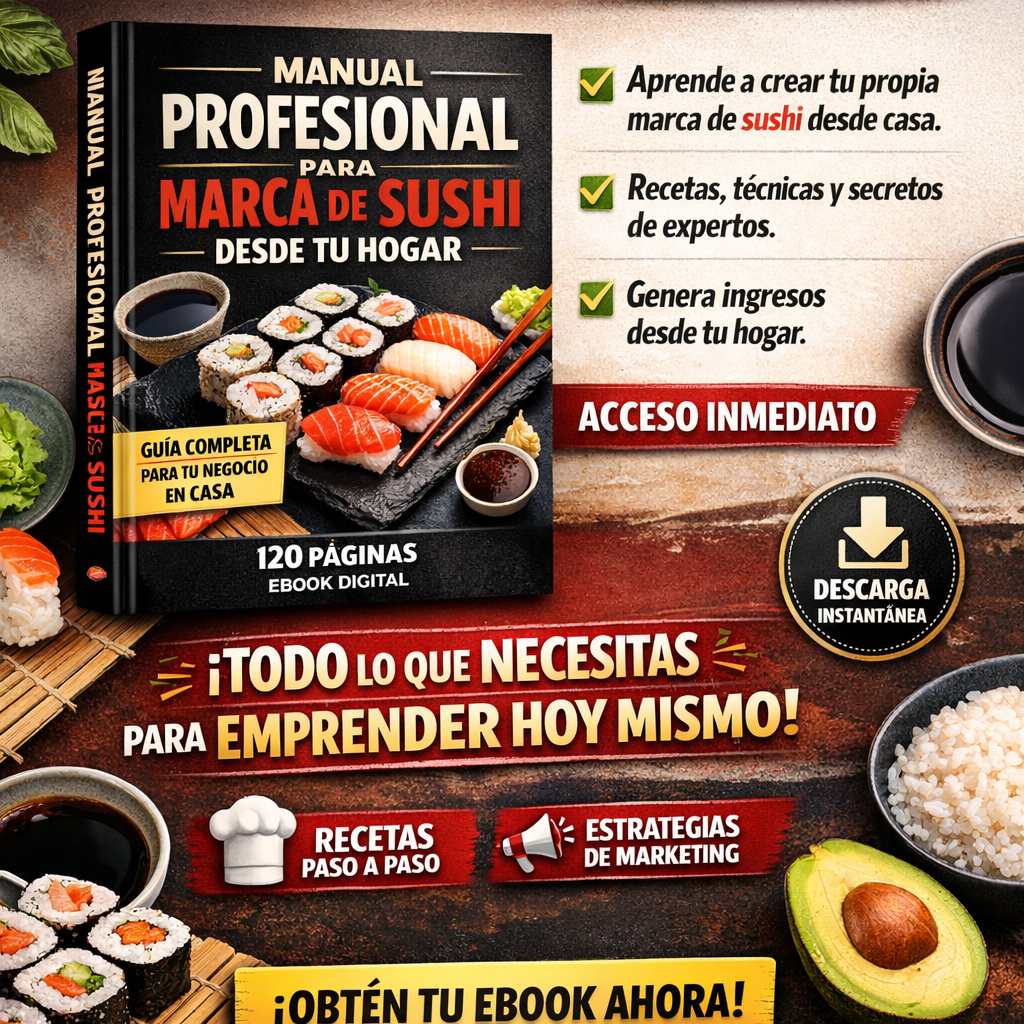 Emprende tu marca de Sushi desde casa