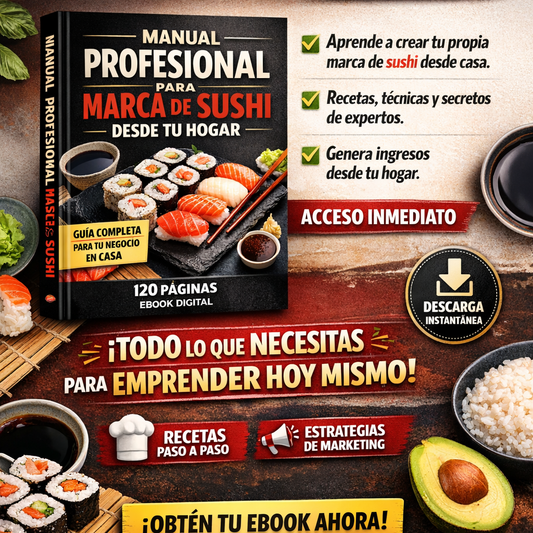 Emprende tu marca de Sushi desde casa